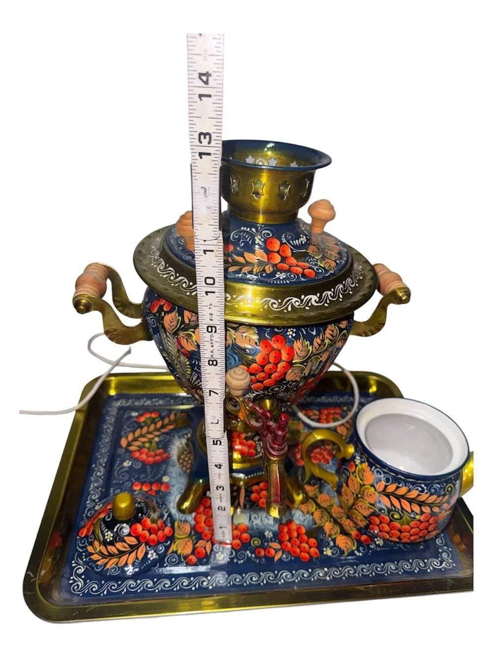VTG Rare! Russian samovar electric tea kettle set